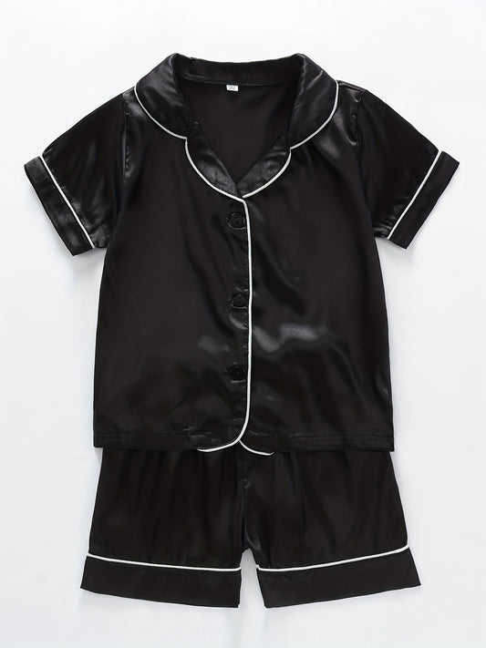 Boys Pajama Set Short Sleeve Tops & Bottoms Cozy Homewear