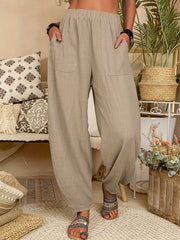  Casual Pants Women's High Rise Carrot Pants With Pockets