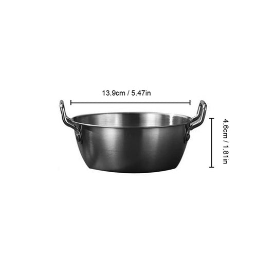2pcs Stainless Steel Bowl Household Snack Bowl With Handle Reusable
