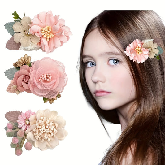 Rose Flower Hair Clips for Girls Hair Accessories