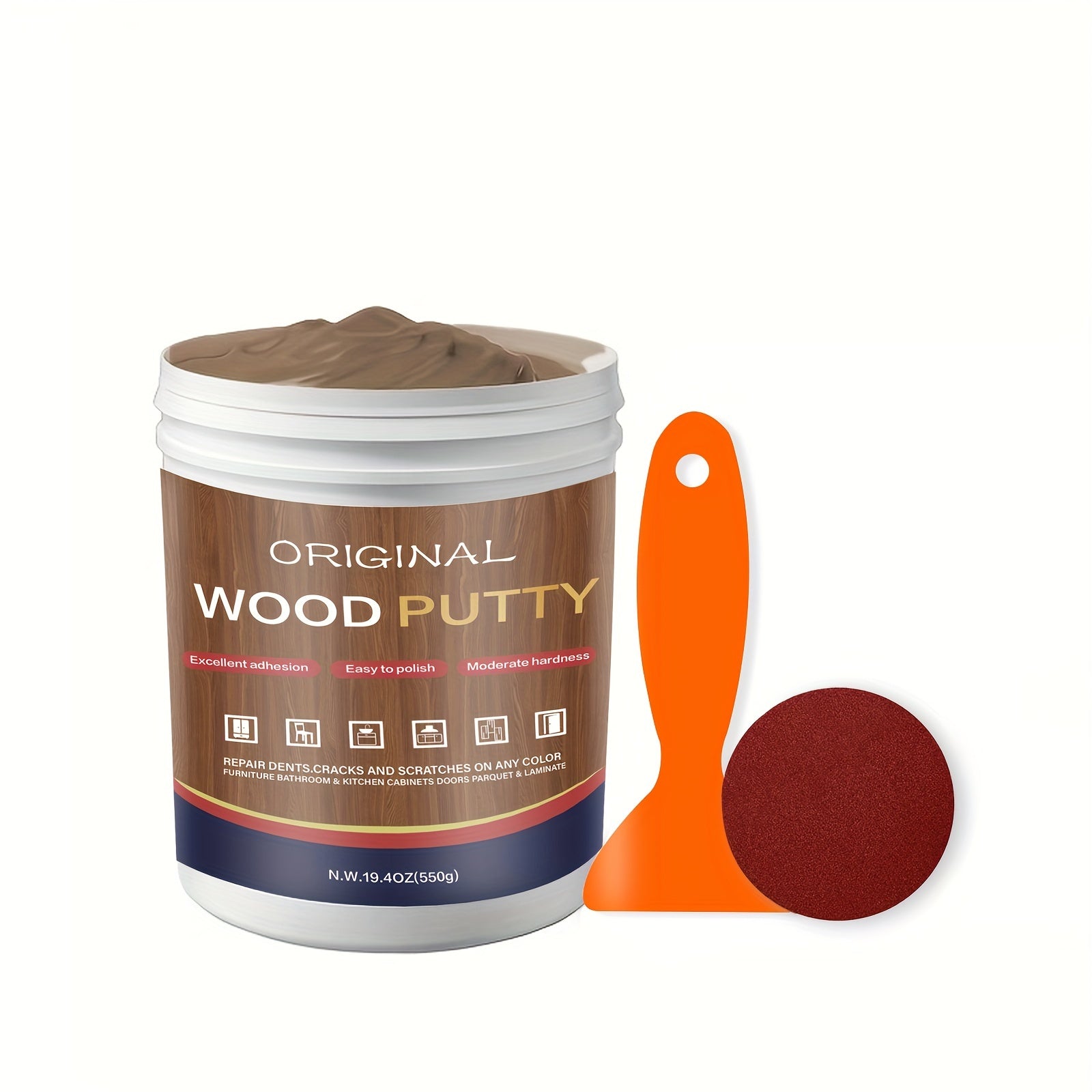 Wood Filler Putty for Repairing Wood Furniture 19.4 oz