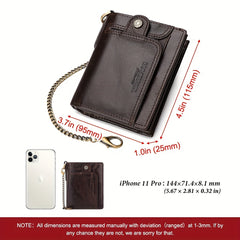 HUMERPAUL Leather Men's Wallet with Multi Function ID Credit Card Holder