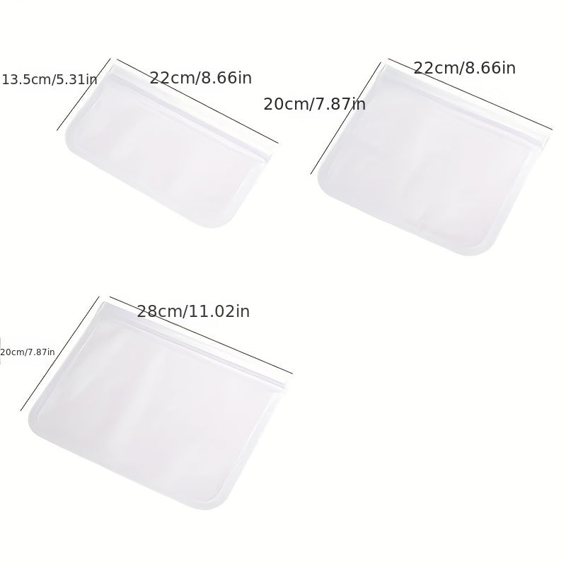 Leakproof Silicone Food Storage Bag Reusable Zip Sealing Bag