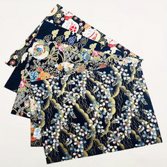 5pcs Japanese Print Cotton Quilting Fabric DIY Craft Sewing Material