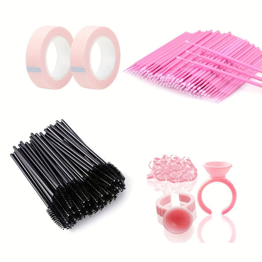 252pcs Eyelash Extension Supplies Lash Tapes Micro Brush Applicators