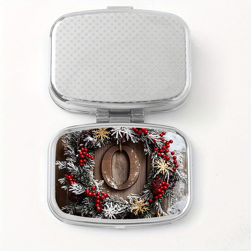 Creative O Printed Square Medicine Box Two Compartment Pill Box