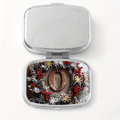 Creative O Printed Square Medicine Box Two Compartment Pill Box