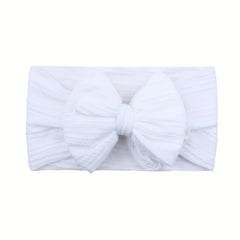 Jacquard Bow Soft Elastic Headband for Baby Girls