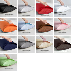 Microfiber Pillowcases Pair Envelope Closure Solid Pillow Caces