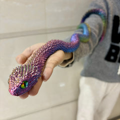 3D Printed Snake w/ Hand Painted Eyes 85cm - Rainbow/Candy Options
