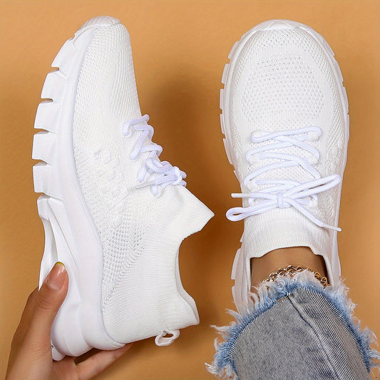 Women's Breathable Lace Up Walking Shoes Non Slip Sneakers