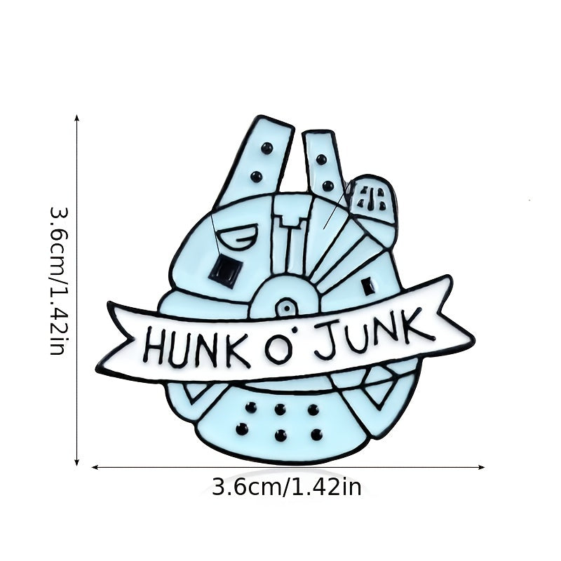 Funny HUNK O' JUNK Hand-lettered Brooch