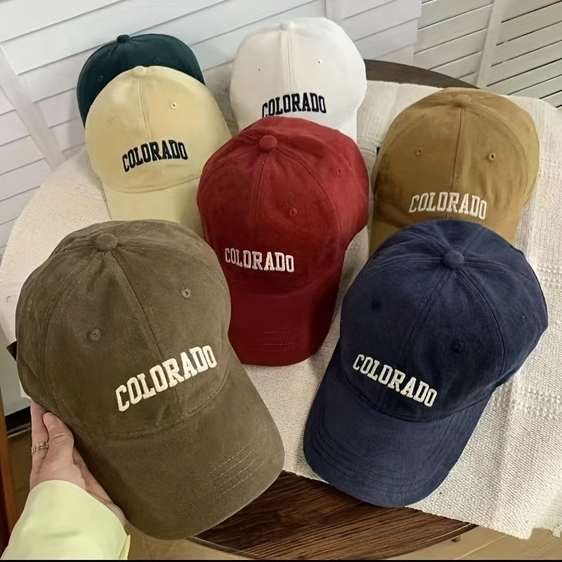 Wool Embroidery Alphabet Baseball Cap - American Retro Cap
