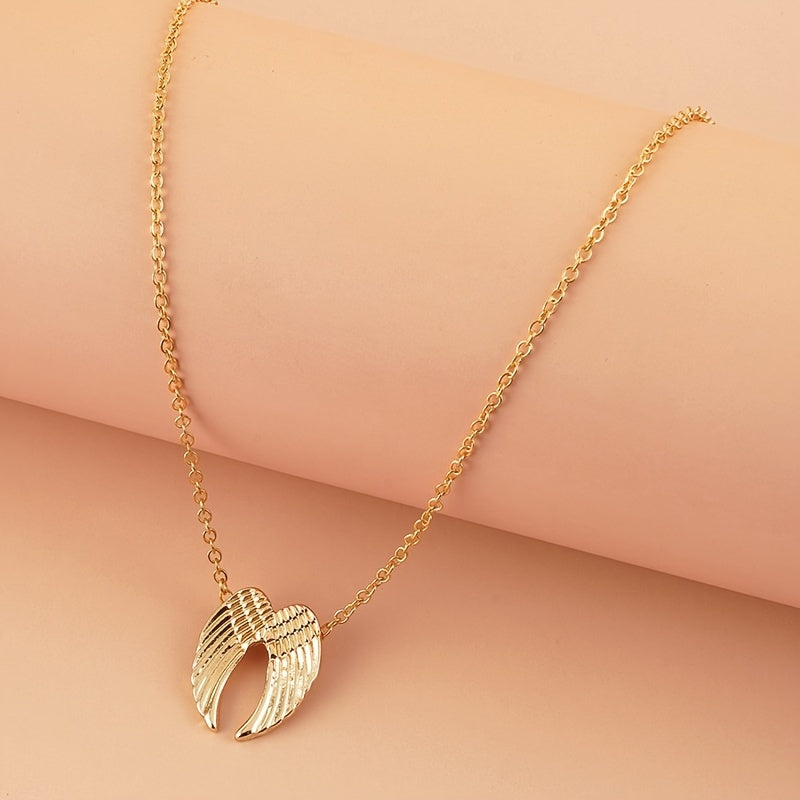 Angel Wings Pendant Necklace with Card for Women