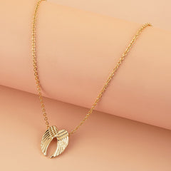 Angel Wings Pendant Necklace with Card for Women