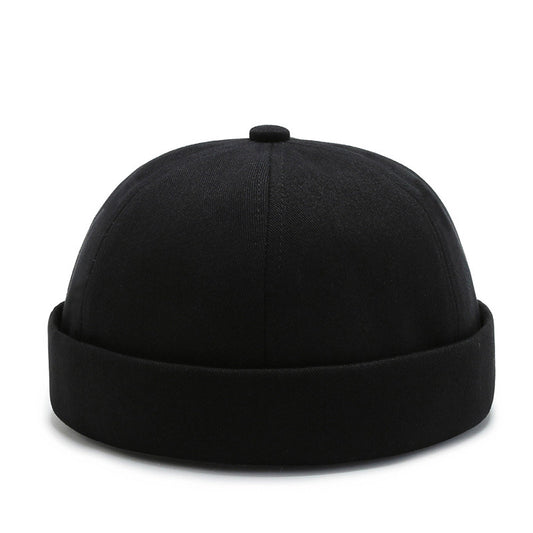 Solid Brimless Cap Skull Hat