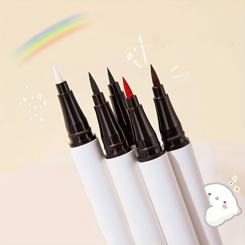 6 Colorful Long Lasting Eyeliner Pens Fast Drying Waterproof & Smudge Proof