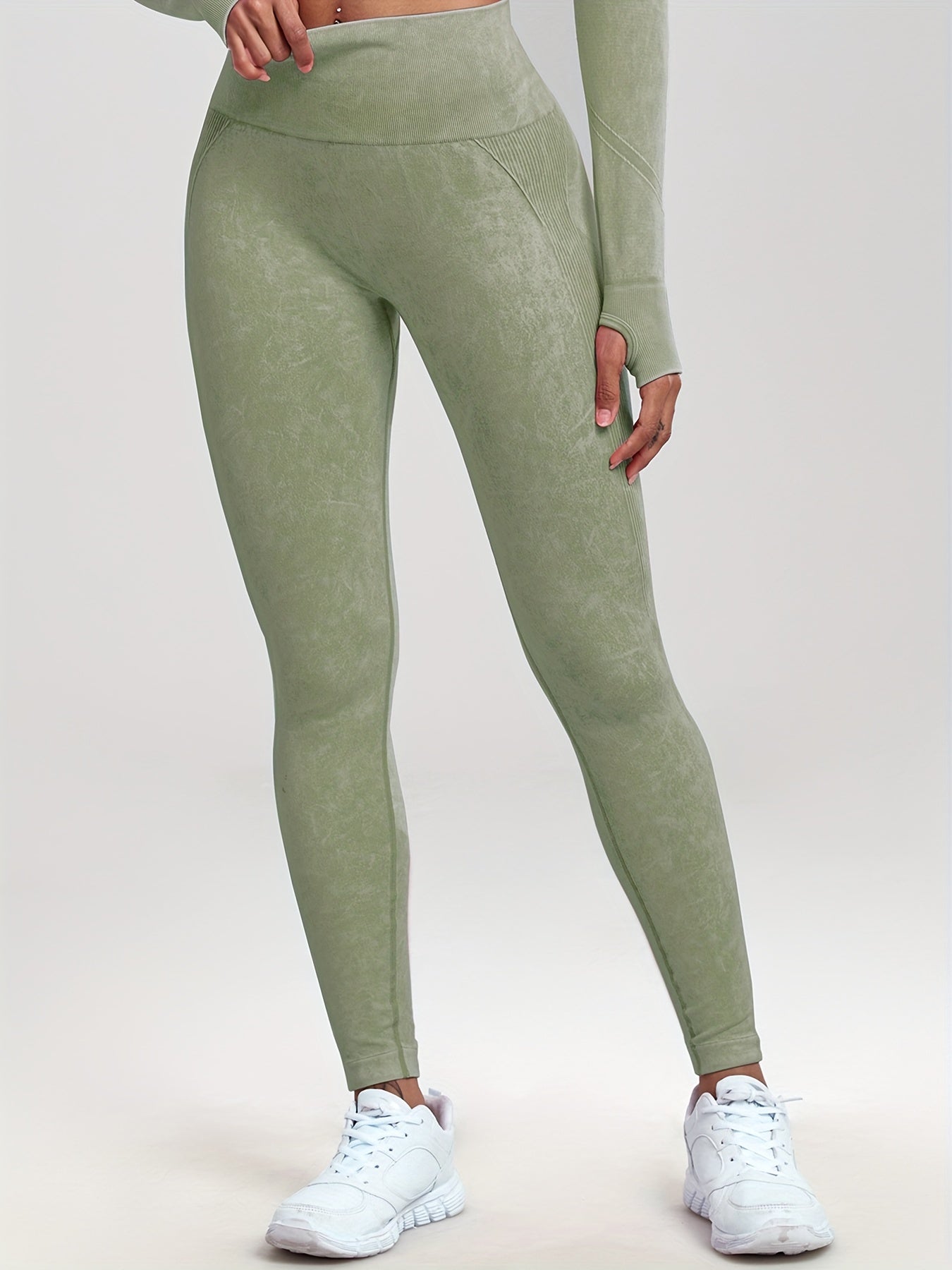 High Waist Skinny Leggings Stretchy Casual Every Solid