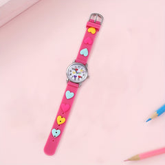 Colorful Heart Kids Cartoon Watch Gift For Children
