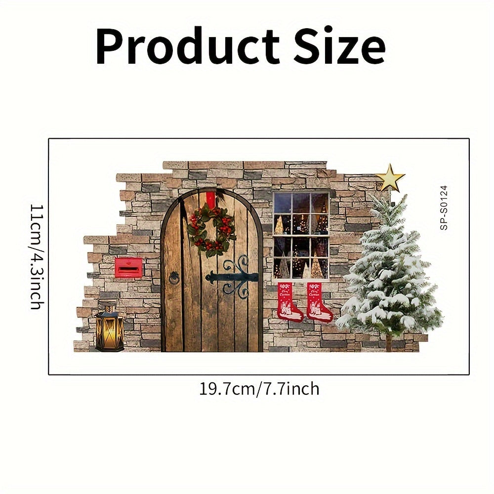 Christmas Elf House Wall Sticker Decor