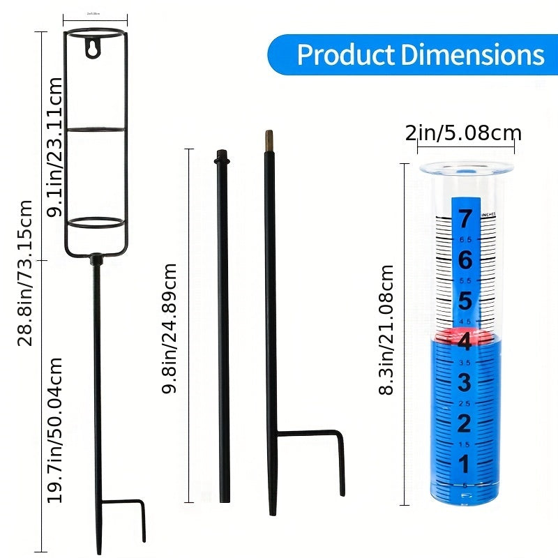 Rain Gauge Stake For Outdoor Garden Lawn Patio 17