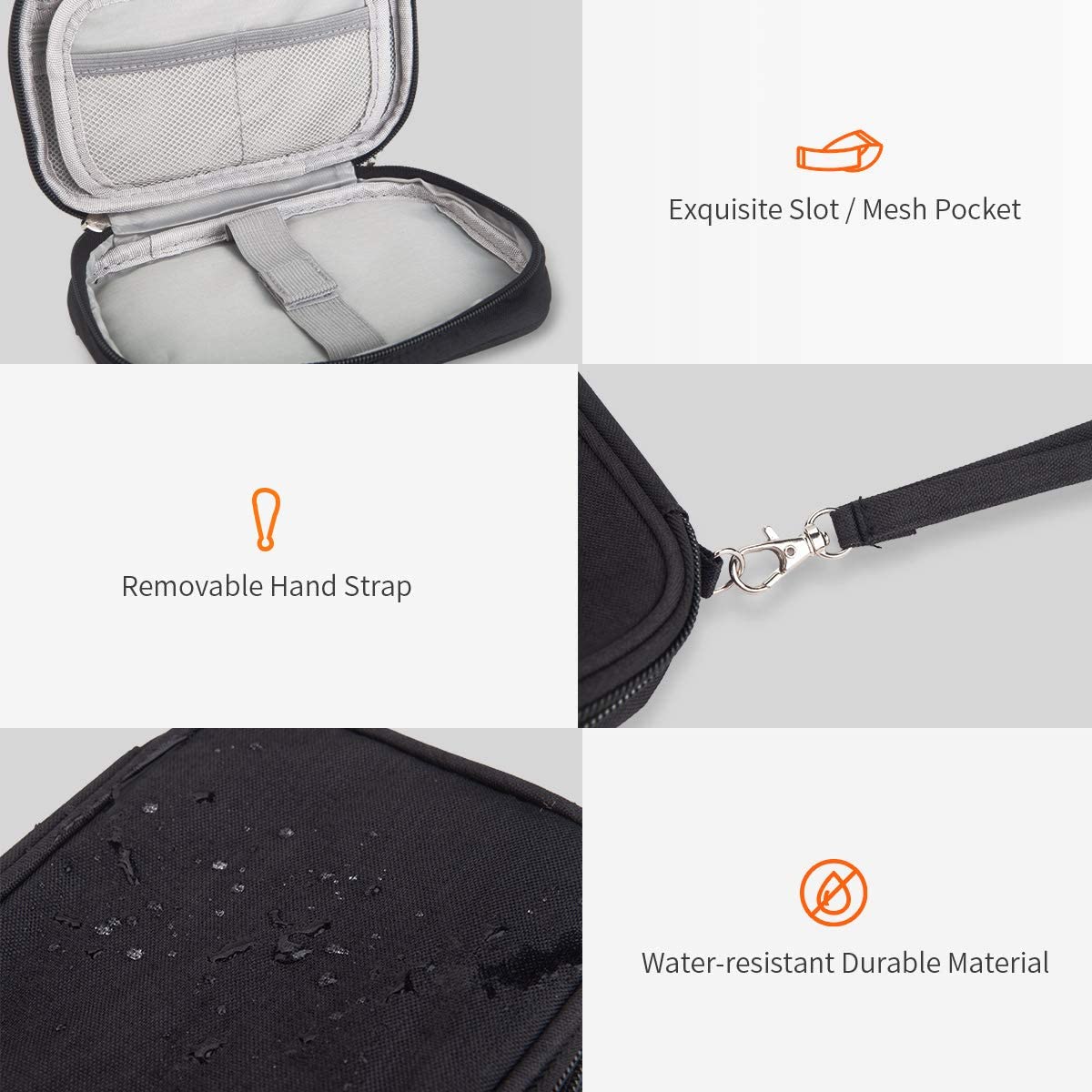 Portable Electronic Organizer Cable Bag Travel Case