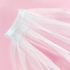 Double Layer Veil for Brides with Comb