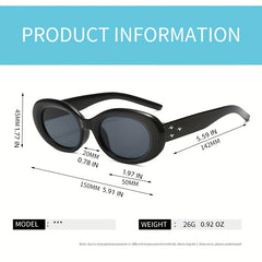 Y2K Oval Sunglasses For Women Men UV400 Sun Shades