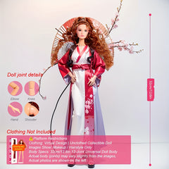 High Simulation BJD Model Doll Figure Toy 12 Joints Movable 12 inch