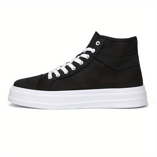 Men's High Top Canvas Sneakers Lace up Casual Walking Shoes