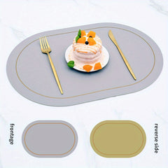 Waterproof Leather Placemat for Tea Ware and Kitchen Gadgets