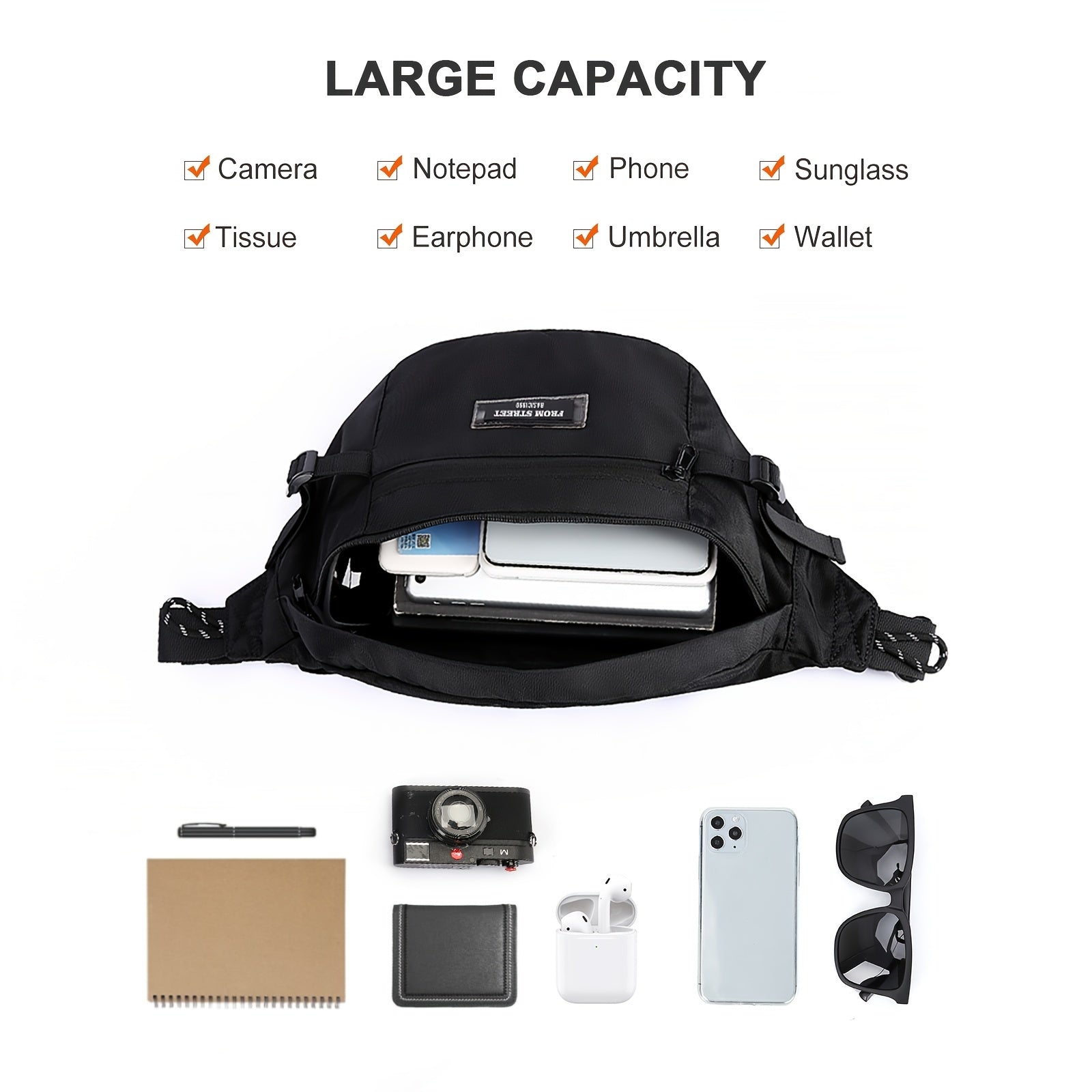 Waist Bag Fanny Bag Chest Bag Messenger Bag Men's Women's Single Shoulder Bag