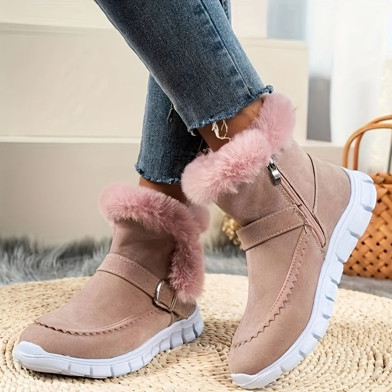 Women's Winter Snow Boots Faux Fur Lining Non slip Outdoor Bootie
