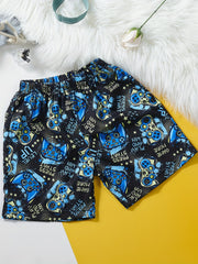 Boys Gamepad Print Shorts Comfortable Summer Clothes