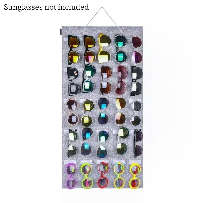 Sunglasses Organizer Wall Hanging Holder Felt Storage Bag