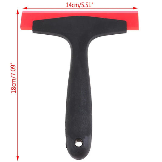 Car Window Rubber Squeegee Handle Red Rubber Auto Ice Scraper