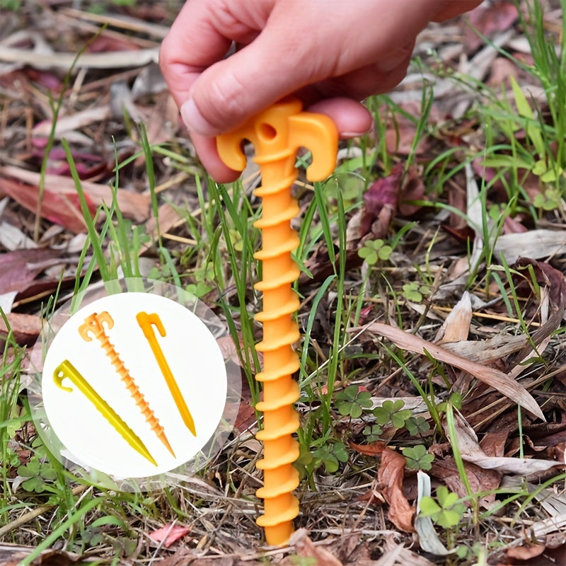 4pcs Serrated Plastic Tent Nail Extended Ground Nail For Camping