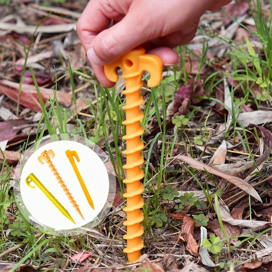 4pcs Serrated Plastic Tent Nail Extended Ground Nail For Camping