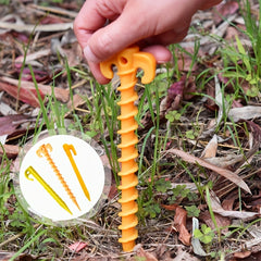 4pcs Serrated Plastic Tent Nail Extended Ground Nail For Camping