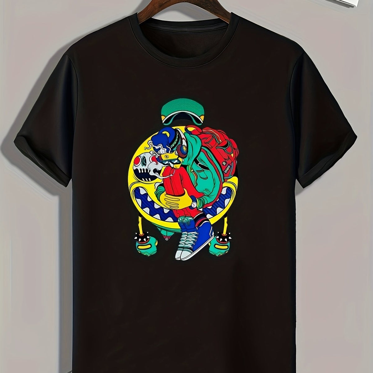 Anime Print Men's Graphic T-Shirt for Summer