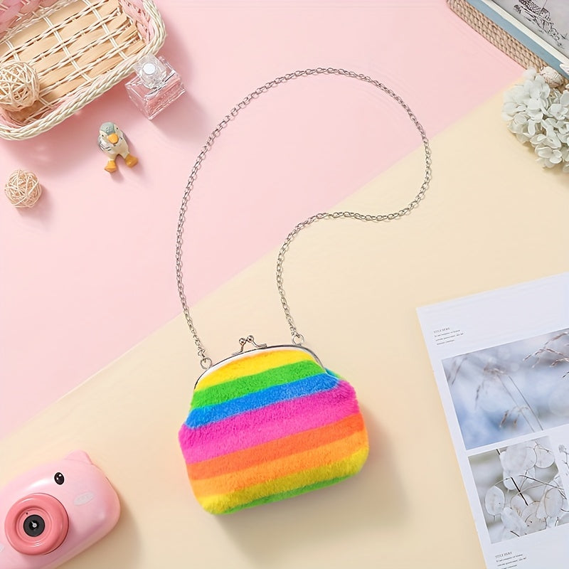 Plush Chain Crossbody Bag Children's Shoulder Bag Coin Purse