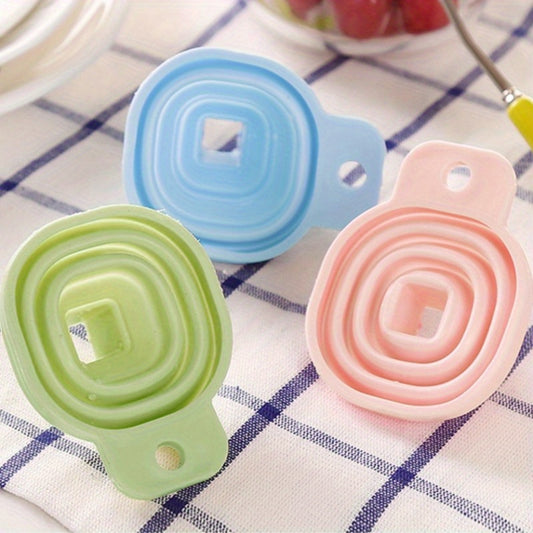 1pc Collapsible Funnel Foldable Silicone Funnel Heat Resistant Funnel