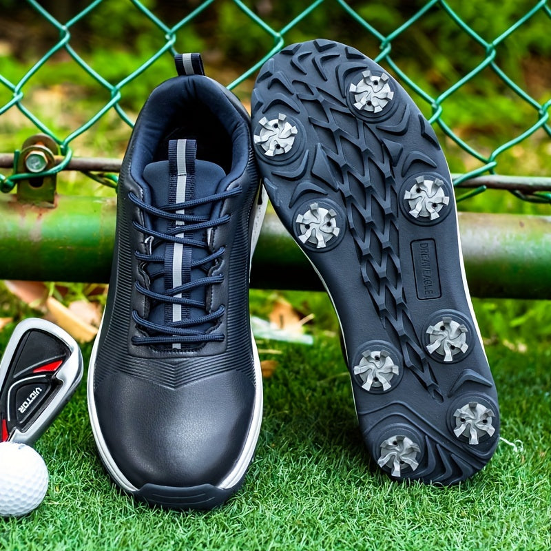 Men's Lightweight Golf Shoes w/ Removable Spike Non Slip Non Lace
