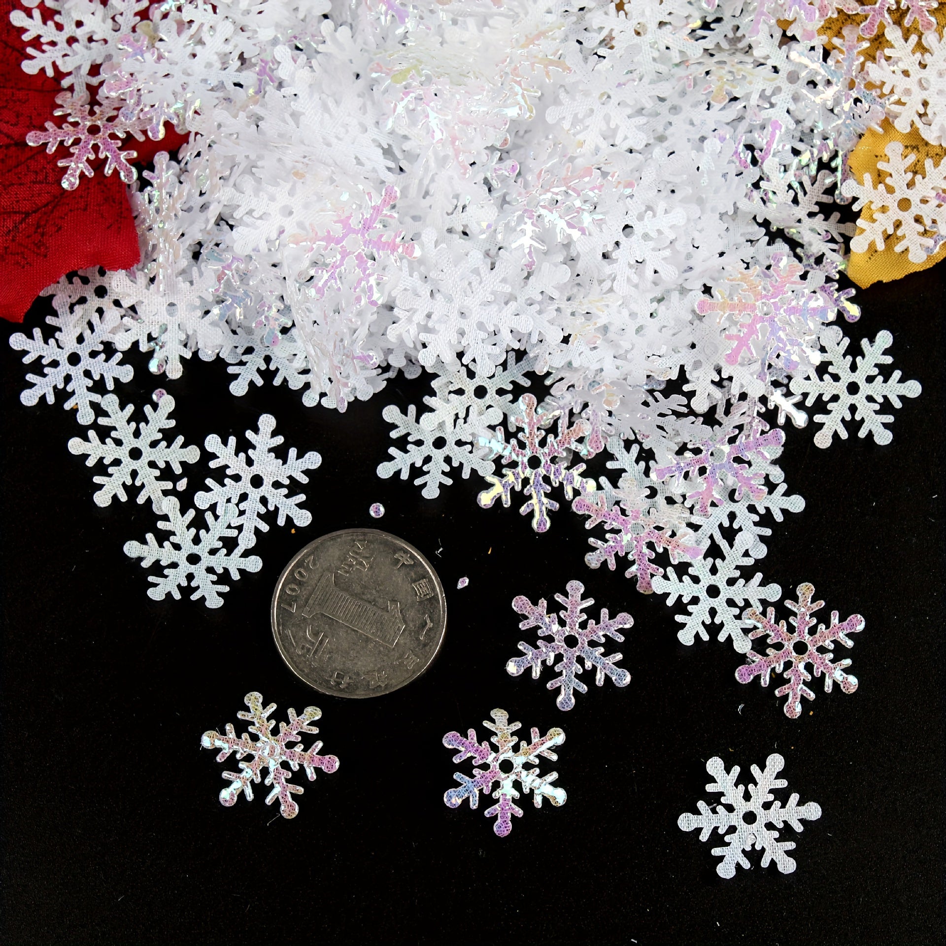 Winter Christmas Glitter Snowflake Confetti Pack - Wedding Party Birthday Decor