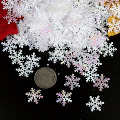 Winter Christmas Glitter Snowflake Confetti Pack - Wedding Party Birthday Decor