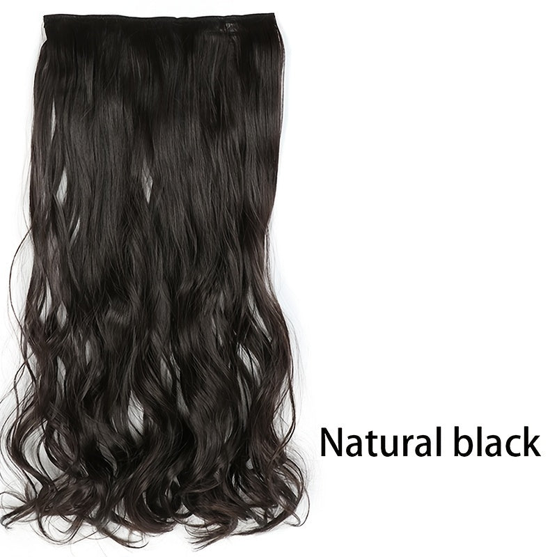 Long Curly Clip-In Hair Extension Seamless Double Weft 5 Clips