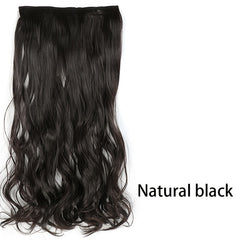 Long Curly Clip-In Hair Extension Seamless Double Weft 5 Clips
