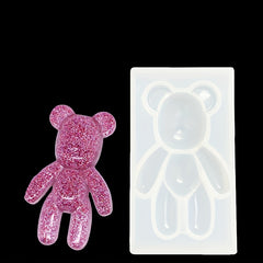 3D Bear Pendant Keychain Resin Mold Jewelry Silicone Molds