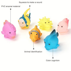 Soft Rubber Hand Grasping Ball Vinyl Fish Baby Touch Ball