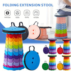 Adjustable Rainbow Folding Stool for Camping & Fishing